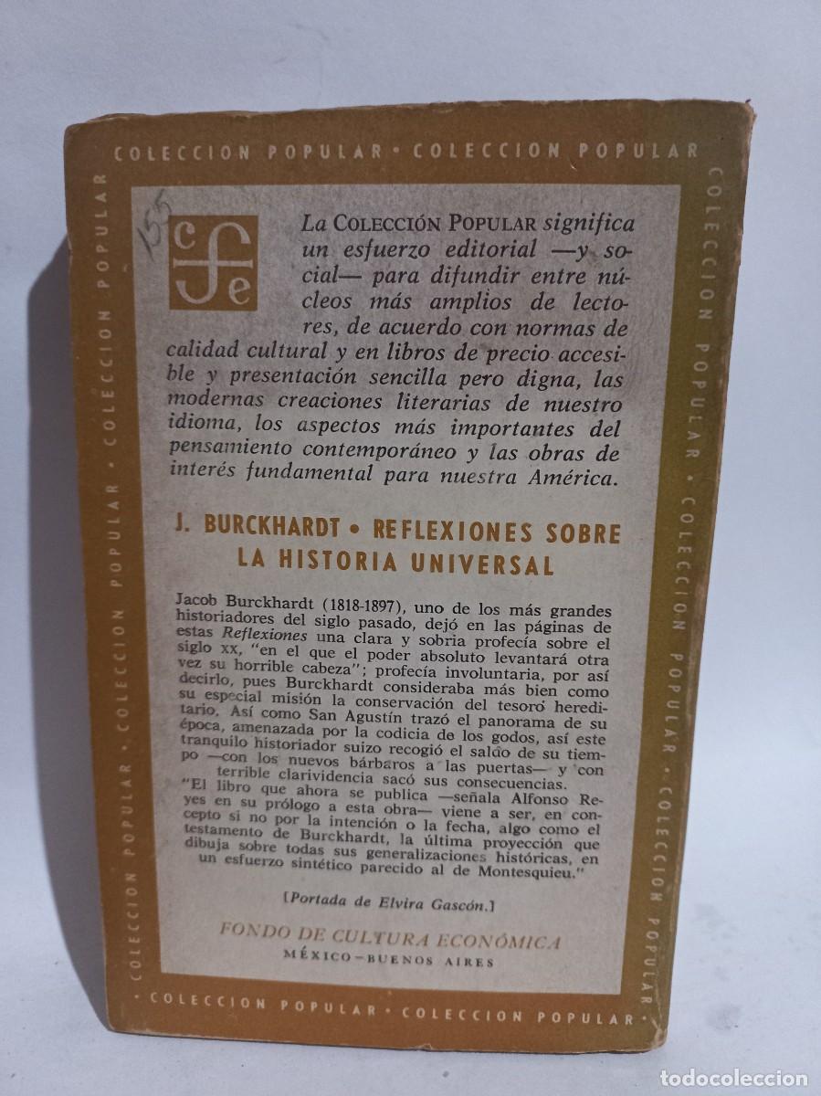 Libros de segunda mano: Jacob Burckhardt - Reflexiones sobre la Historia Universal - 1961 - Foto 3