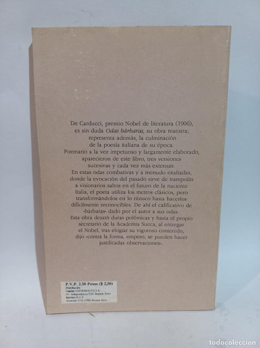 Libros de segunda mano: Giosu&egrave; Carducci - Odas B&aacute;rbaras - 1997 - Foto 2