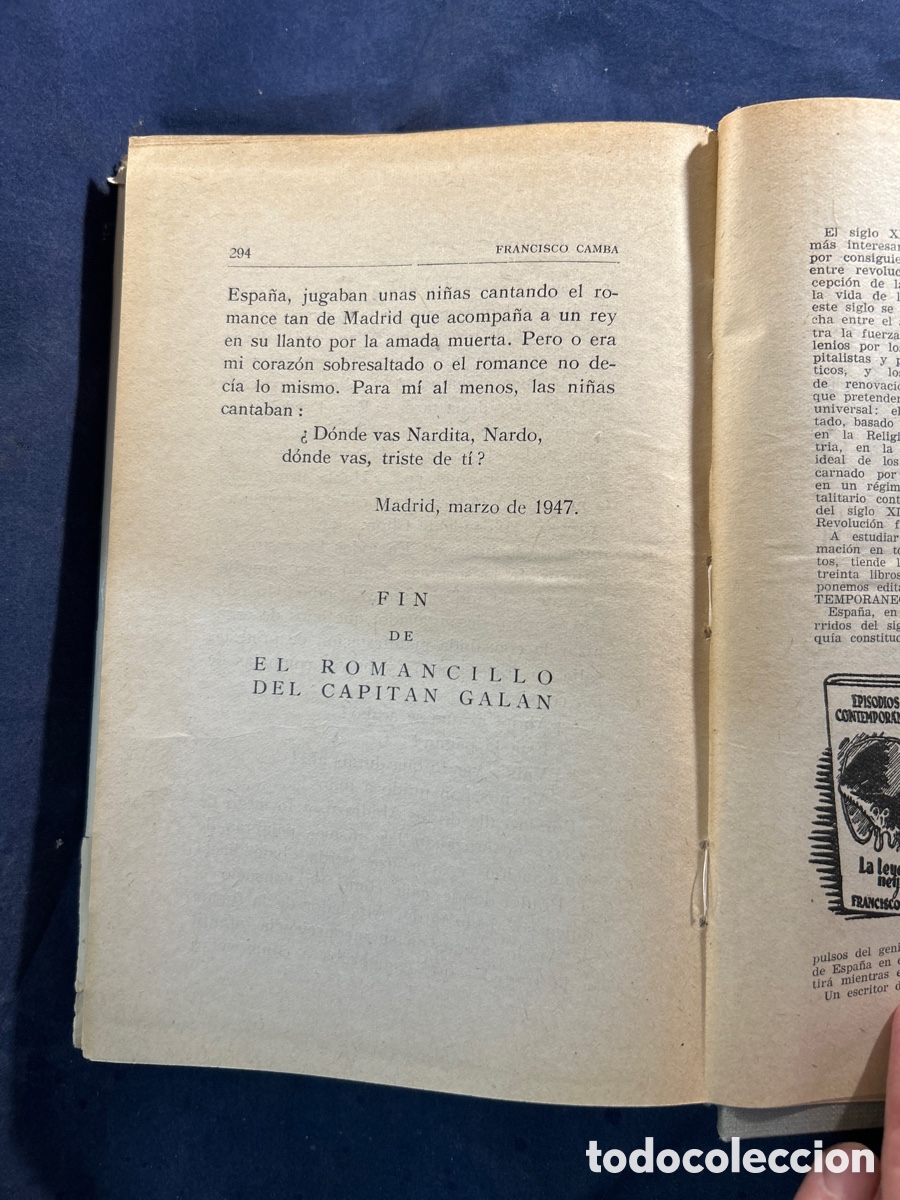 Libros de segunda mano: El Romancillo del capit&aacute;n gal&aacute;n - Foto 3