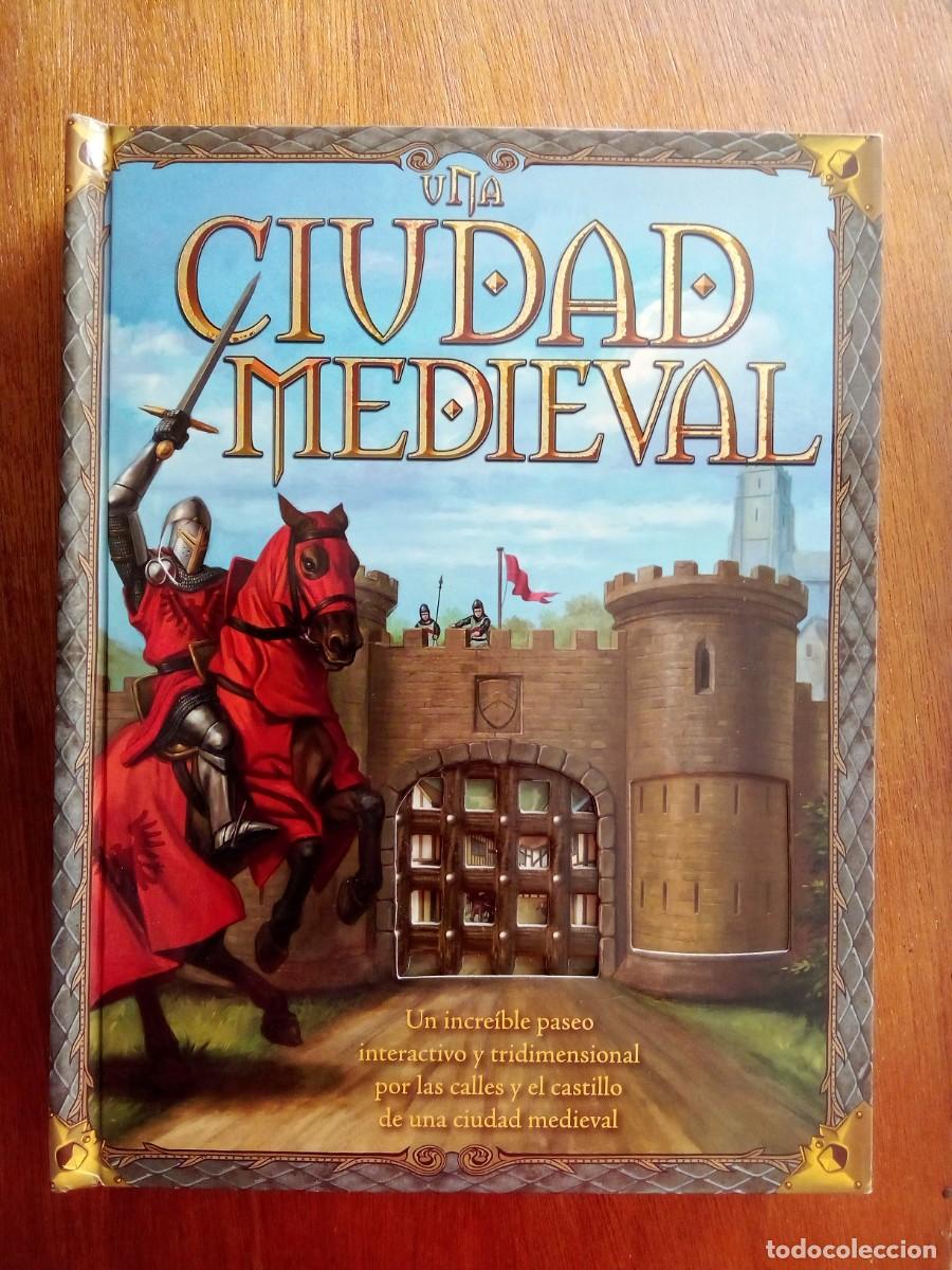 Libros de segunda mano: UNA CIUDAD MEDIEVAL, PHILIP STEELE, LIBRO DESPLEGABLE POP UP BRU&Ntilde;O, PASEO INTERACTIVO TRIDIMENSIONAL