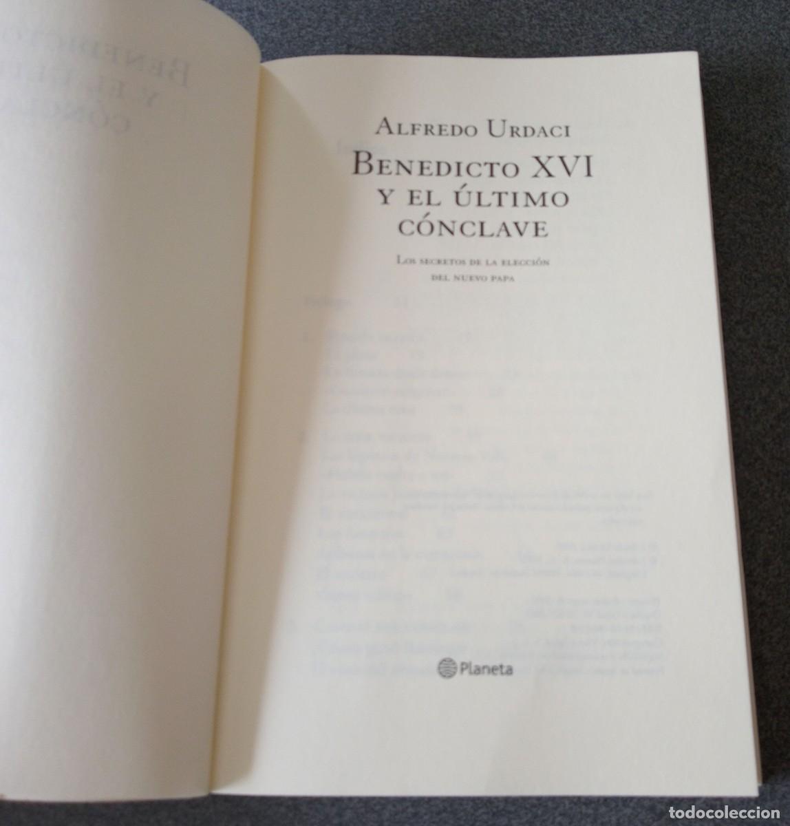 Libros de segunda mano: Benedicto XVI Y El &Uacute;ltimo C&oacute;nclave Alfredo Urdaci - Foto 3