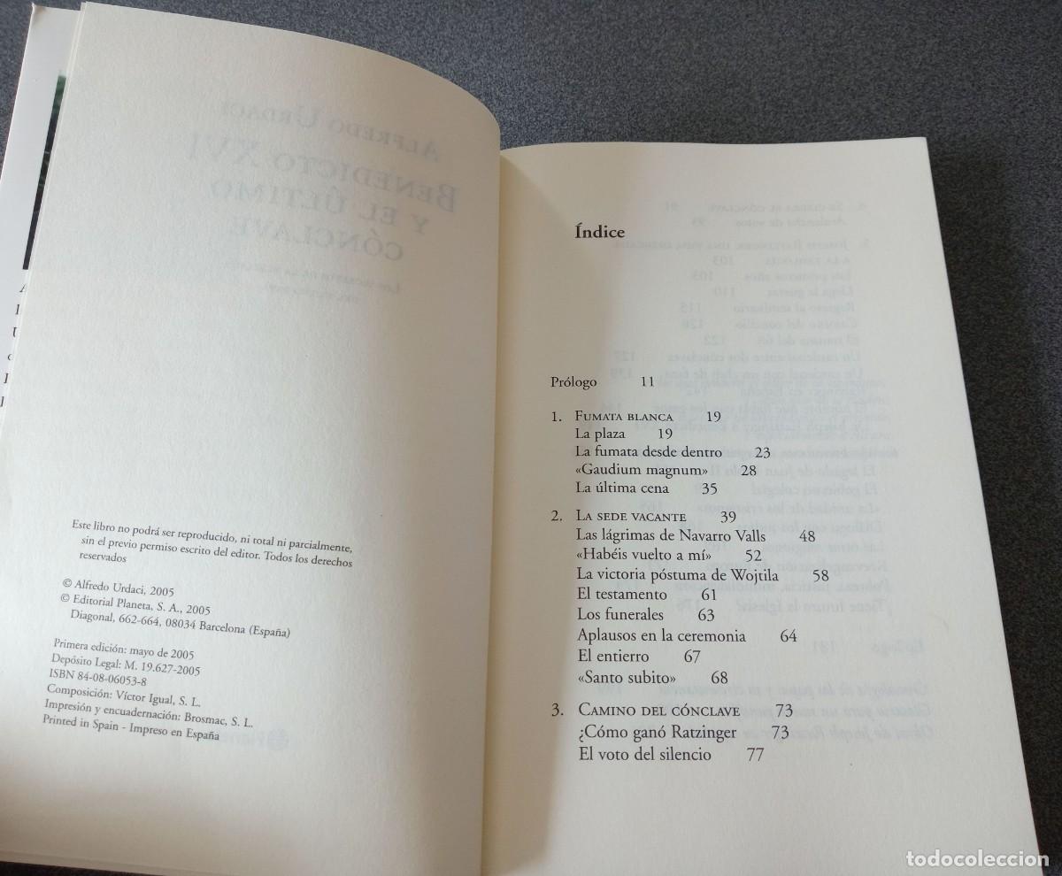 Libros de segunda mano: Benedicto XVI Y El &Uacute;ltimo C&oacute;nclave Alfredo Urdaci - Foto 4
