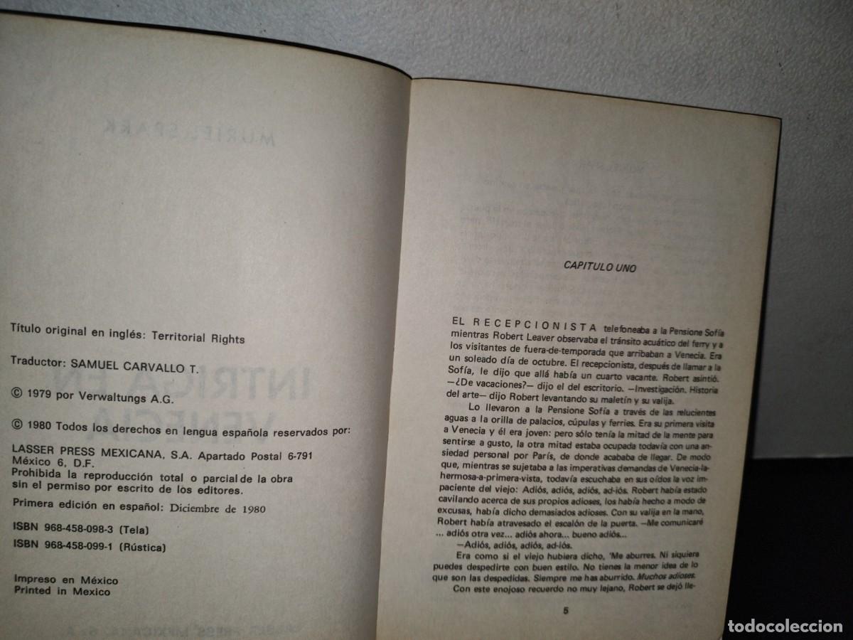 Libros de segunda mano: 191- INTRIGA EN VENECIA - MURIEL SPARK - PRIMERA EDICI&Oacute;N 1980 - Foto 6