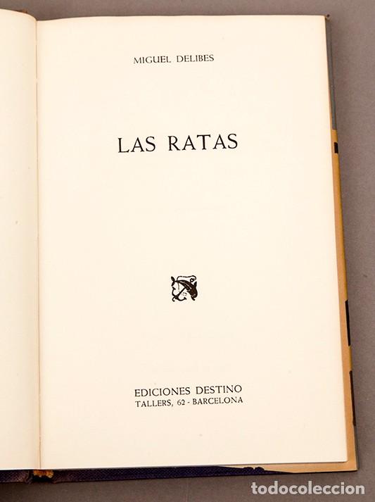 Libros de segunda mano: MIGUEL DELIBES - LAS RATAS - 1&ordf; EDICI&Oacute;N DE 1962 - Foto 5