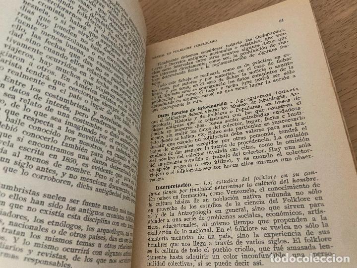 Libros de segunda mano: MANUAL DEL FOLKLORE VENEZOLANO - ARETZ, ISABEL - - Foto 7