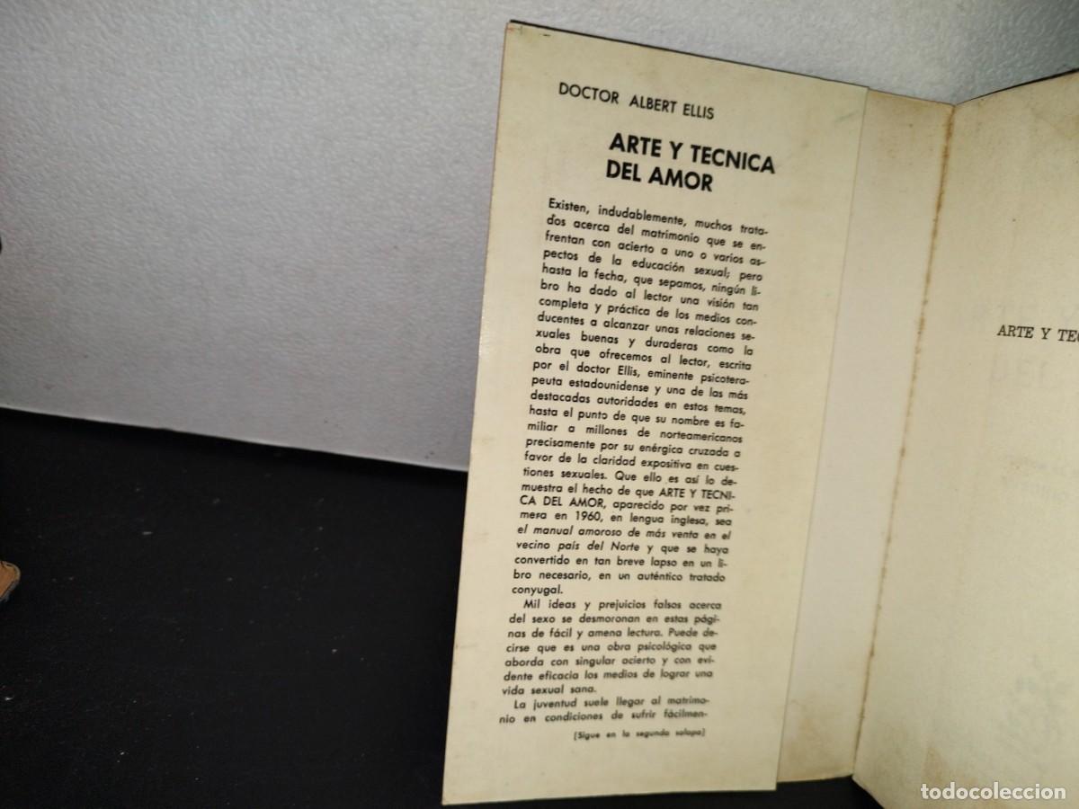 Libros de segunda mano: 76- ARTE Y T&Eacute;CNICA DEL AMOR - ALBERT ELLIS - Foto 3