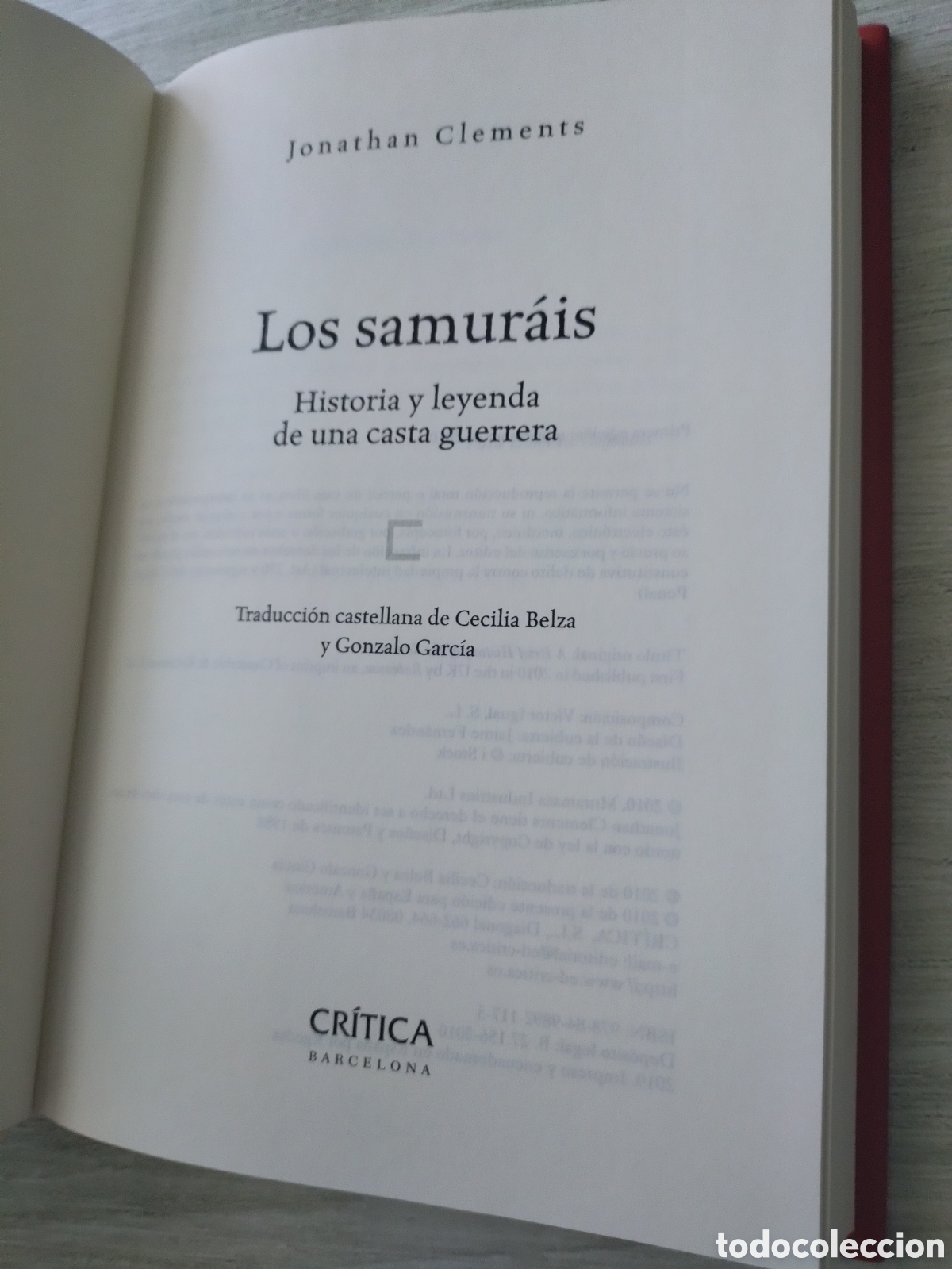 Libros de segunda mano: Los samur&aacute;is. Jonathan Clements. - Foto 3