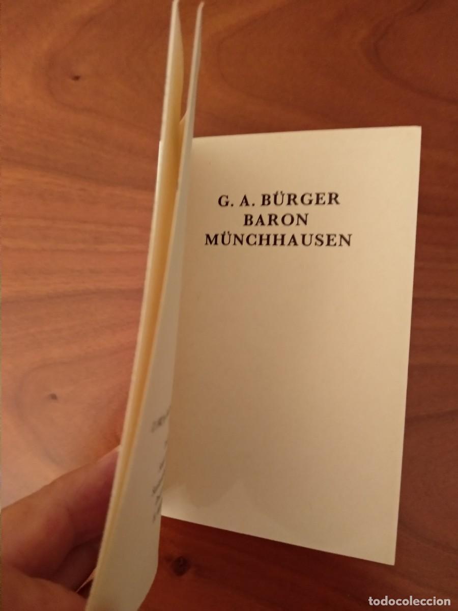 Libros de segunda mano: G.A. B&Uuml;RGER, BARON M&Uuml;NGHAUSEN. Mini libro - Foto 2