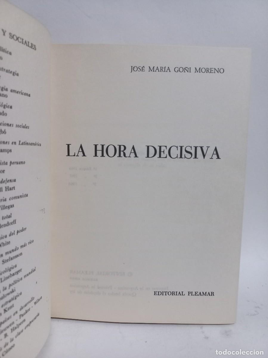Libros de segunda mano: Jos&eacute; Mar&iacute;a Go&ntilde;i Moreno - La Hora Decisiva - 1968 - Foto 2