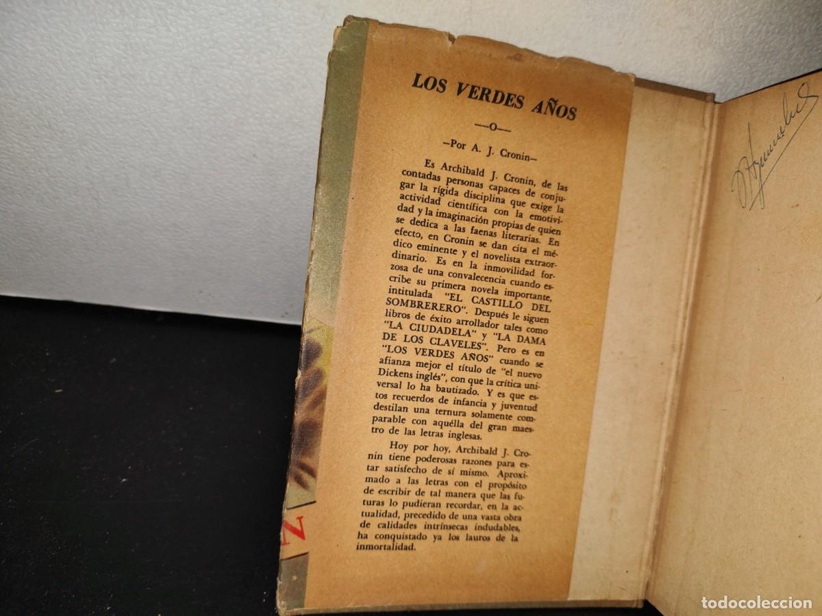 Libros de segunda mano: 76- LOS VERDES A&Ntilde;OS - A. J. CRONIN - 1948 - Foto 3