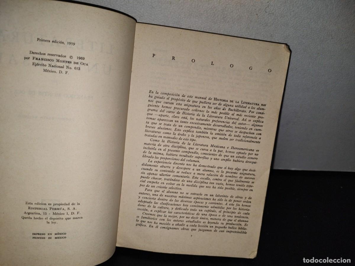 Libros de segunda mano: 76- LITERATURA UNIVERSAL - FRANCISCO MONTES DE OCA - Foto 4