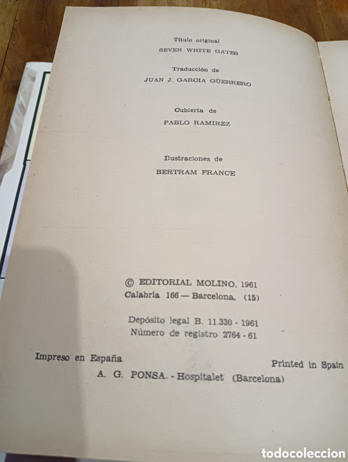 Libros de segunda mano: Siete Verjas Blancas. Molino 1961 - Foto 3