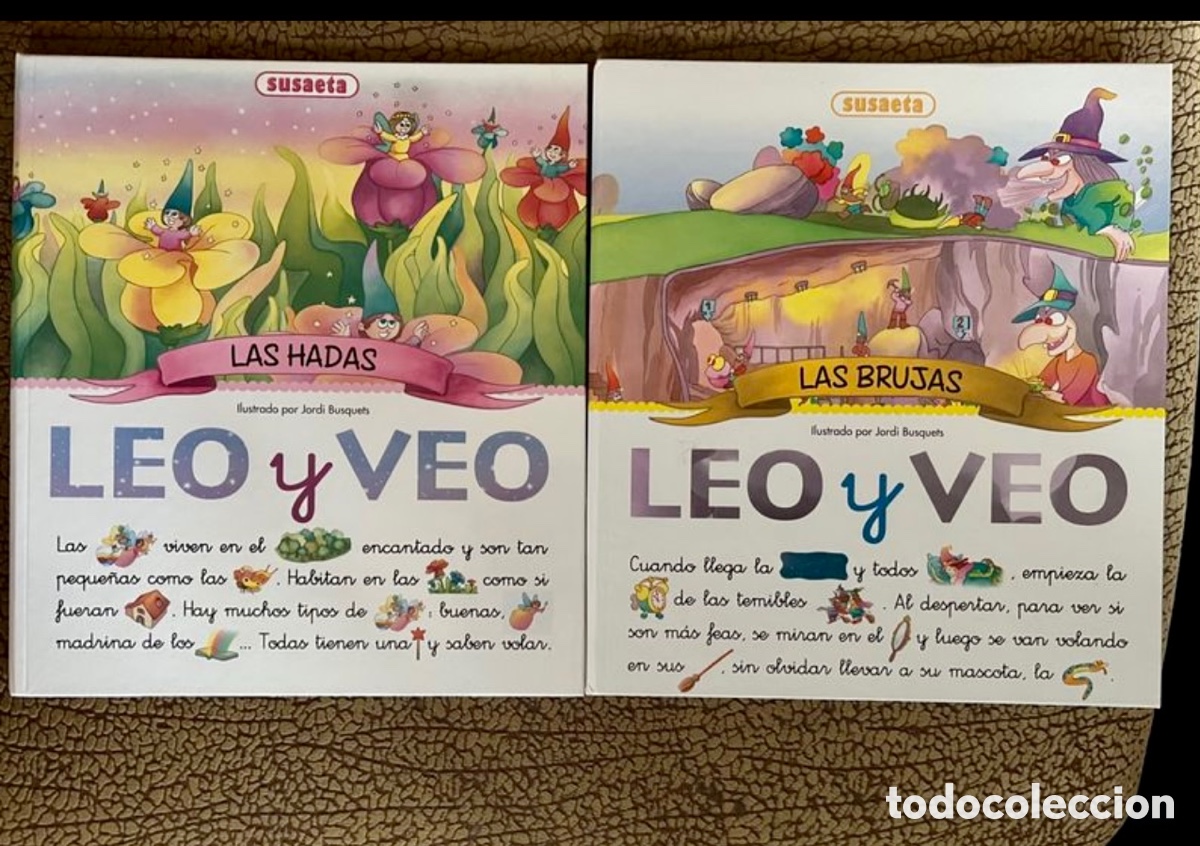 Libros de segunda mano: Lote 2 libros Leo y Veo de Susaeta infantiles