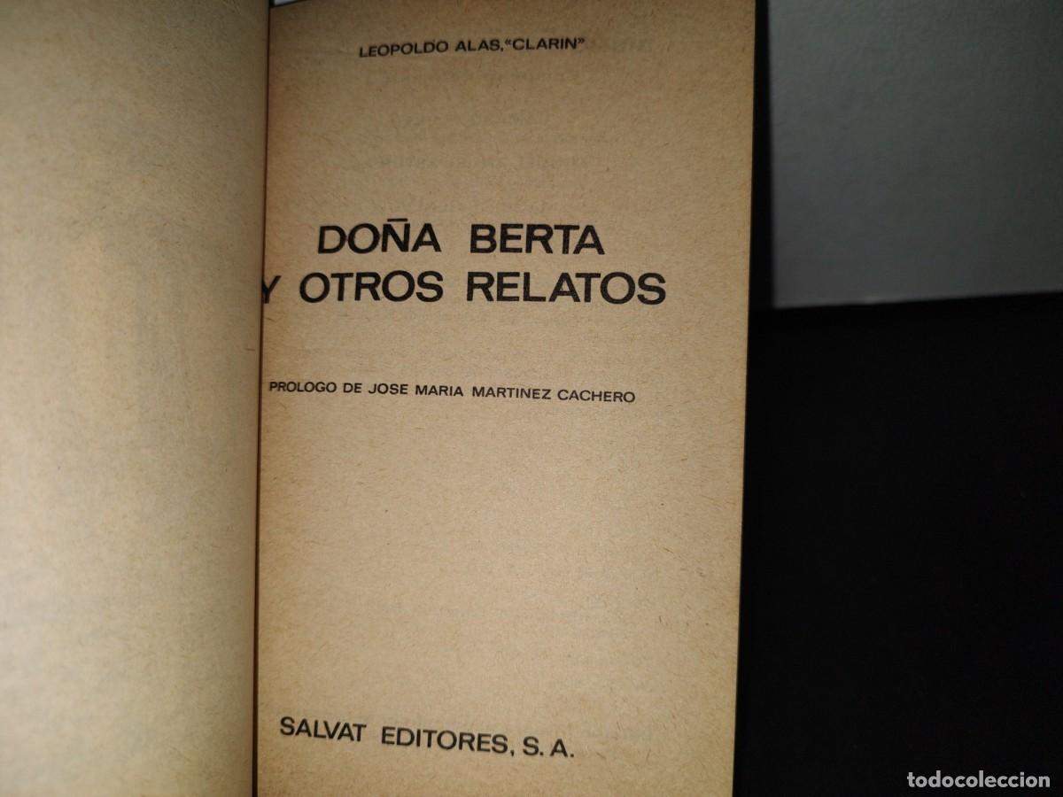 Libros de segunda mano: 76- DO&Ntilde;A BERTA Y OTROS RELATOS - LEOPOLDO ALAS CLAR&Iacute;N - Foto 3