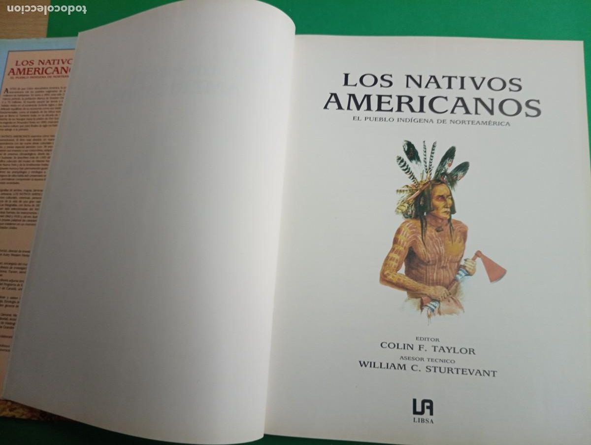 Libros de segunda mano: Antiguo libro LOS NATIVOS AMERICANOS. Indios. Madrid 1992. - Foto 2