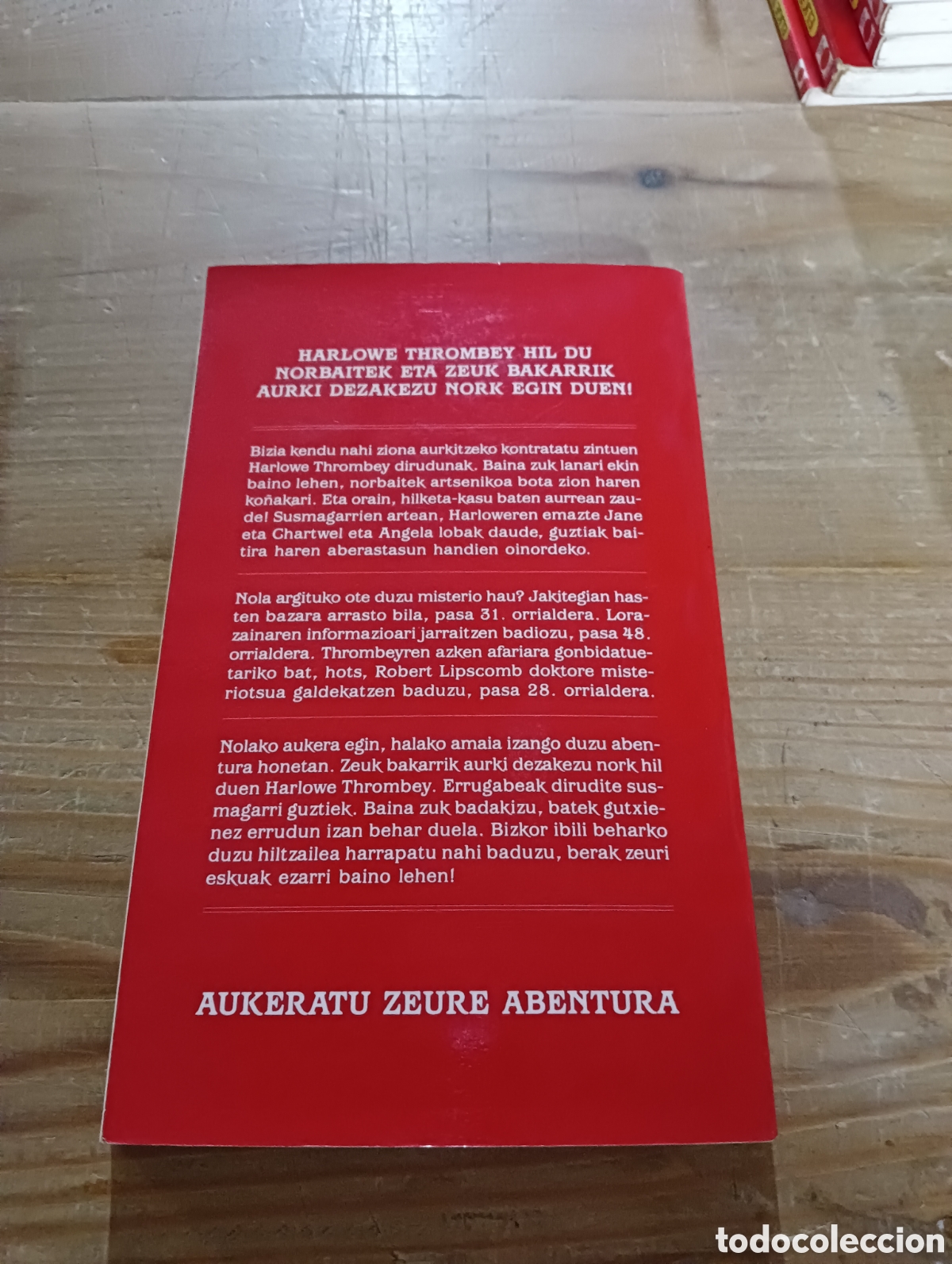 Libros de segunda mano: Nork Hil Zuen H. Thrombey 1. Euskera. - Foto 2