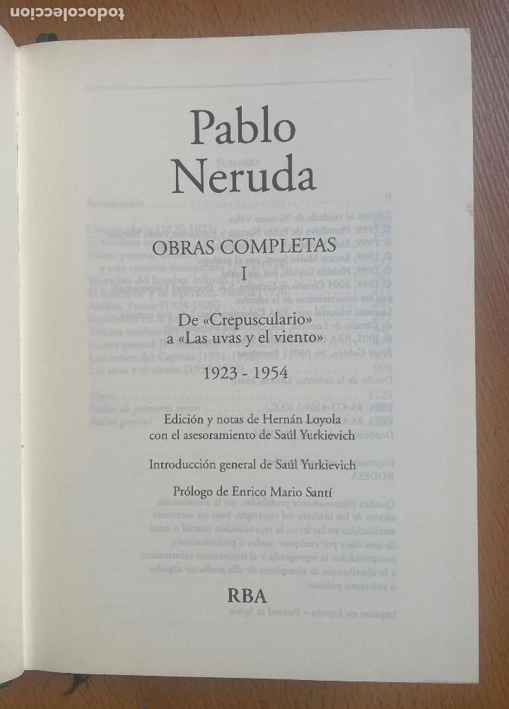 Libros de segunda mano: PABLO NERUDA, OBRAS COMPLETAS I, RBA - Foto 6