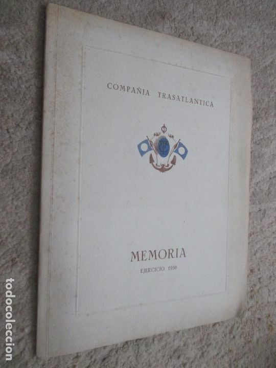 Libros de segunda mano: Compa&ntilde;&iacute;a Trasatl&aacute;ntica. Memoria ejercicio 1950 - Foto 1