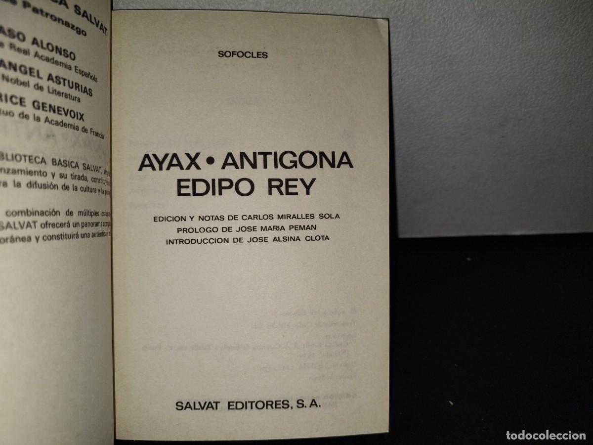 Libros de segunda mano: 77- AYAX, ANTIGONA, EDIPO REY - S&Oacute;FOCLES - Foto 3
