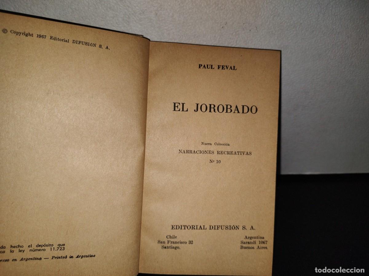 Libros de segunda mano: 77- EL JOROBADO - PAUL FEVAL - 1967 - Foto 3