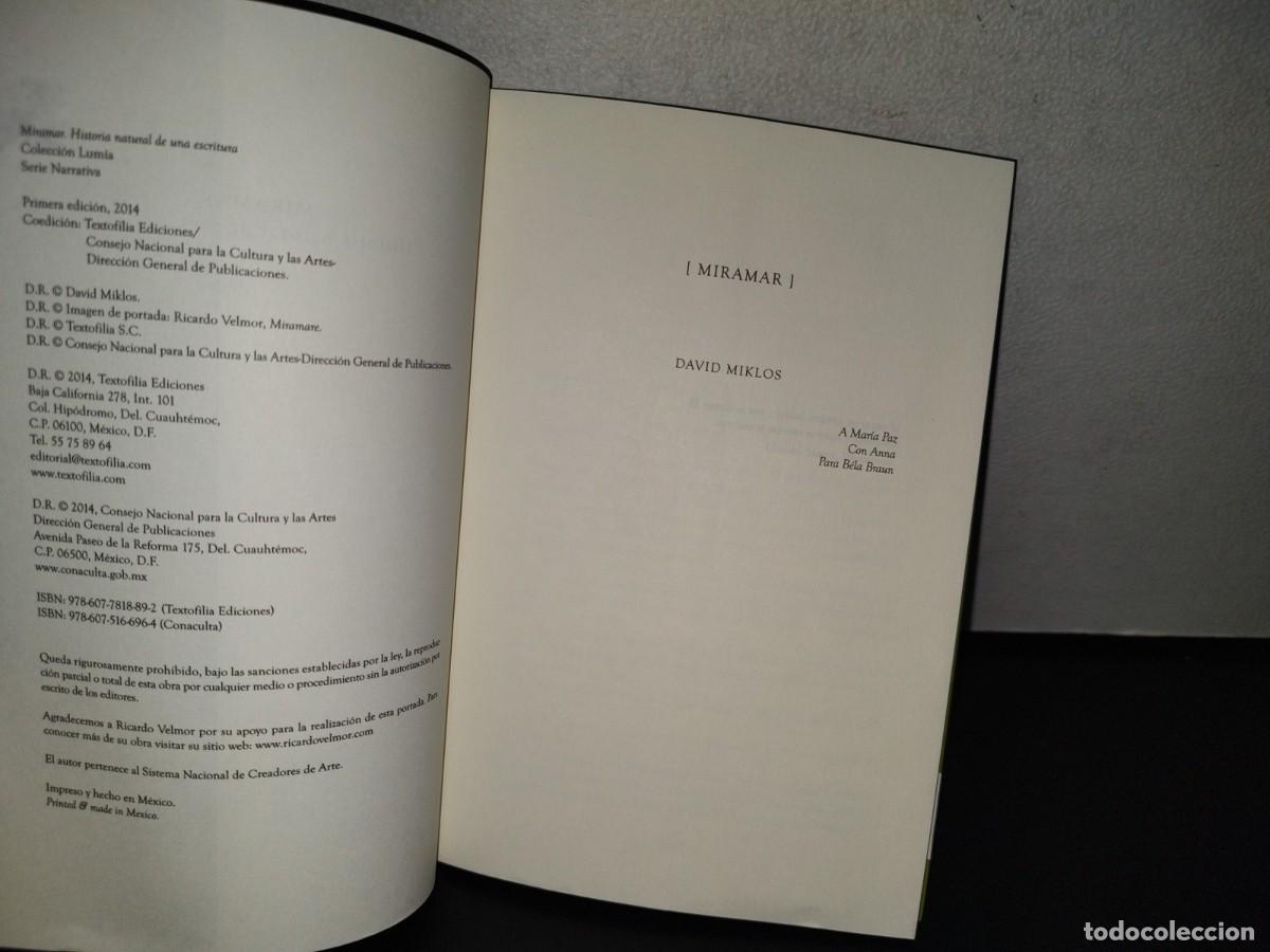 Libros de segunda mano: 77- MIRAMAR - DAVID MIKLOS - PRIMERA EDICI&Oacute;N 2014 - Foto 5