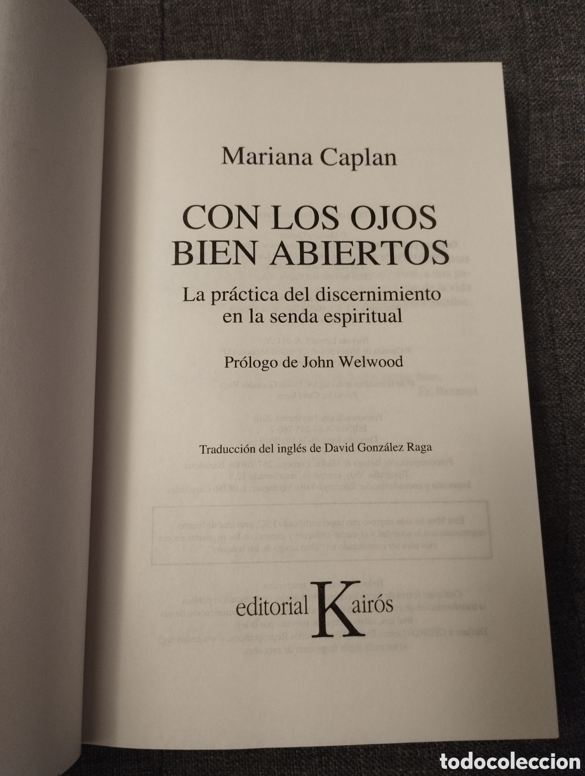 Libros de segunda mano: CON LOS OJOS BIEN ABIERTOS (MARIANA CAPLAN) - Foto 2