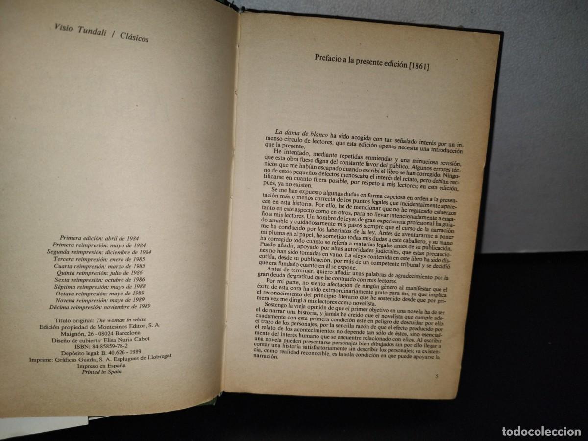 Libros de segunda mano: 77- LA DAMA DE BLANCO - WILKIE COLLINS - 1989 - Foto 5