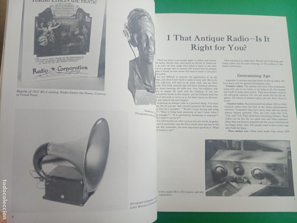 Libros de segunda mano: Antiguo libro ANTIQUE RADIOS. USA 1982. - Foto 2