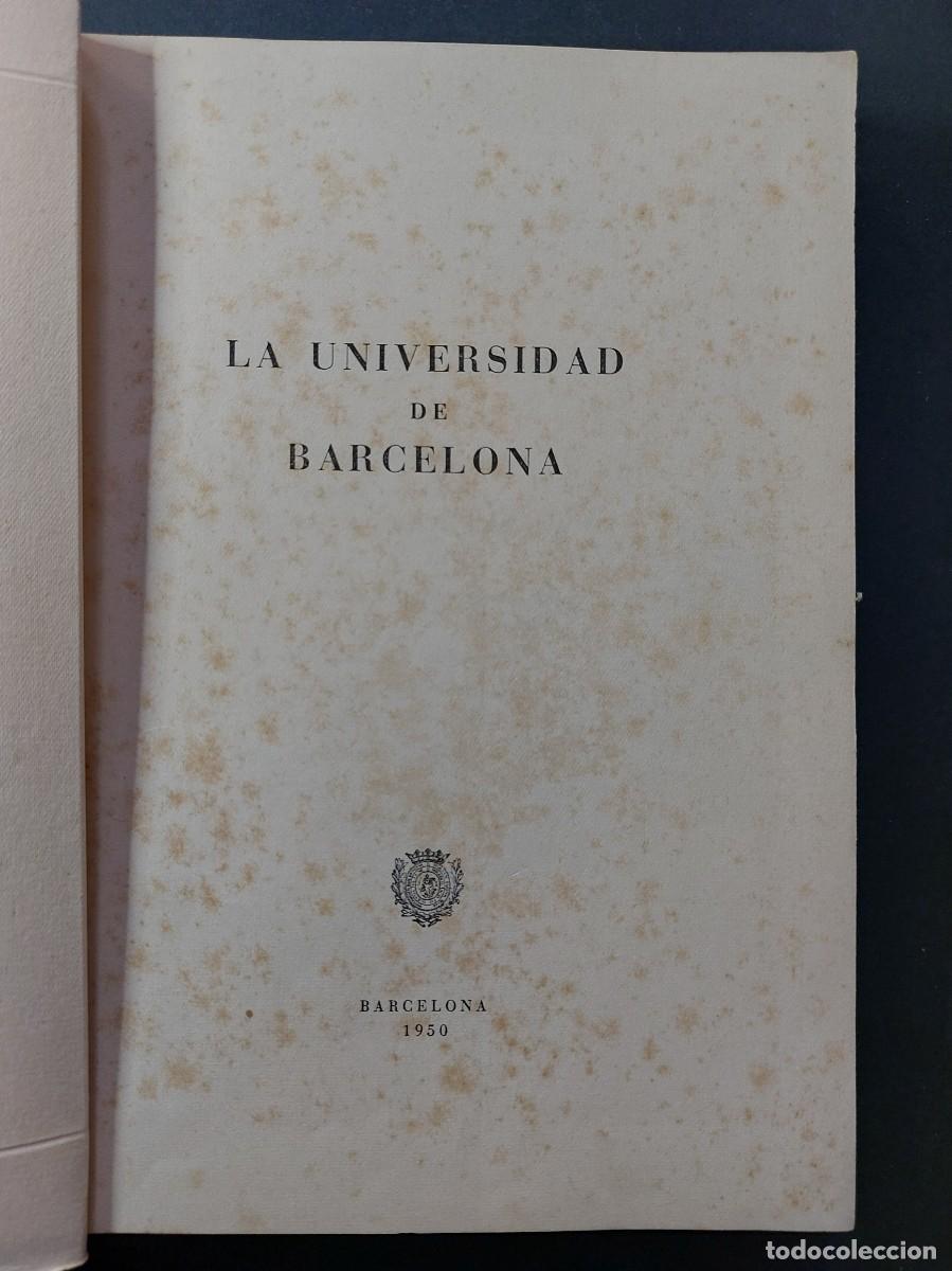 Libros de segunda mano: La universidad de Barcelona - 1950 - Foto 3