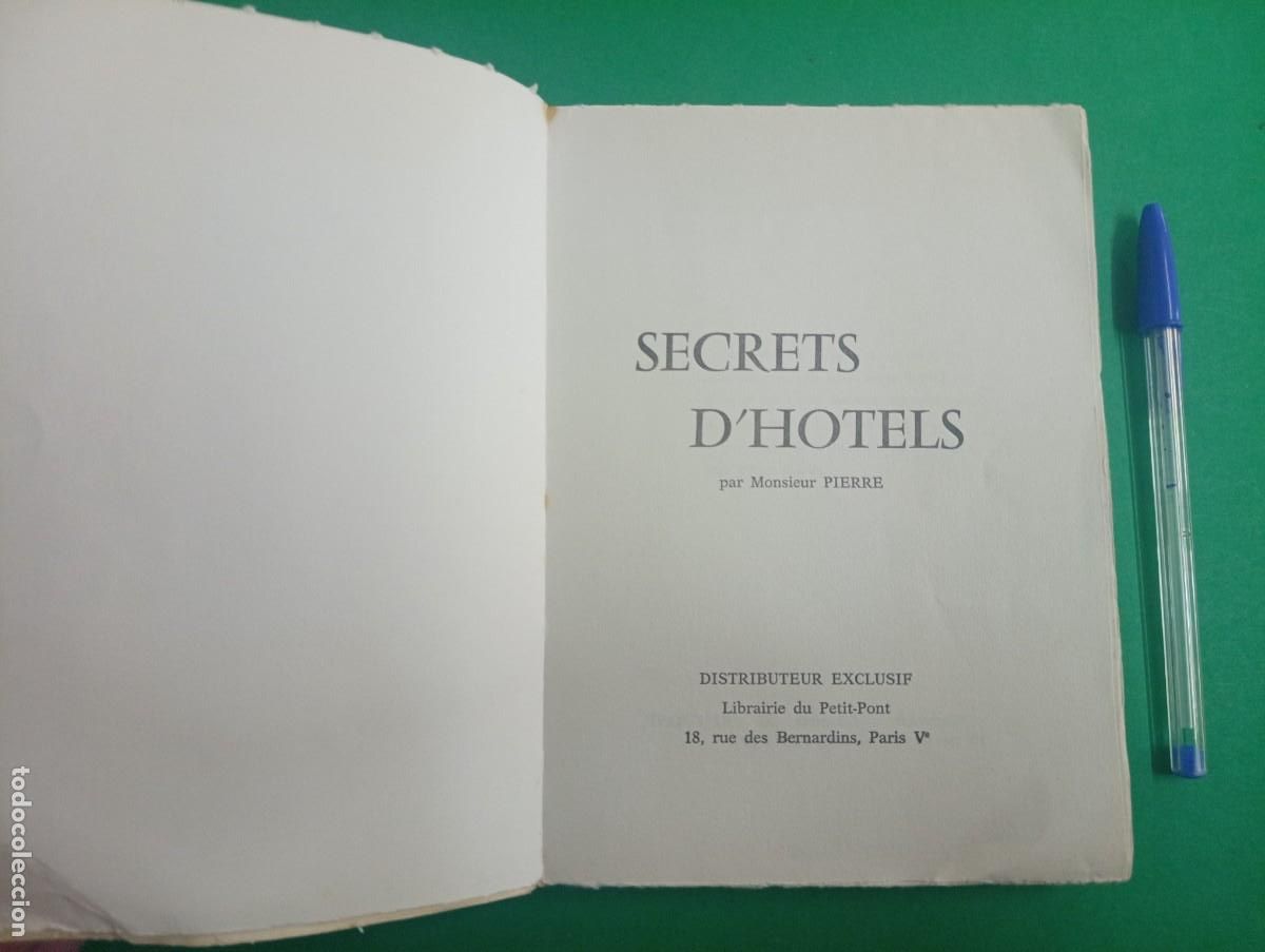 Libros de segunda mano: Antiguo libro Er&oacute;tico SECRETS D&acute;HOTELS. Par&iacute;s 1967. - Foto 2