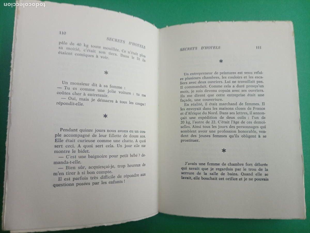 Libros de segunda mano: Antiguo libro Er&oacute;tico SECRETS D&acute;HOTELS. Par&iacute;s 1967. - Foto 4