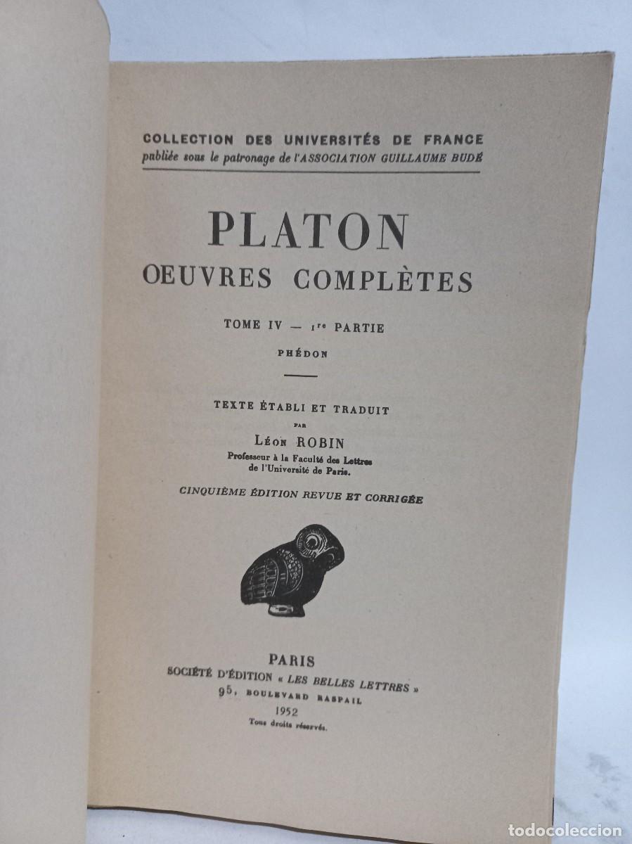 Libros de segunda mano: Plat&oacute;n - Phedon - Primera edici&oacute;n - 1952 - Foto 2