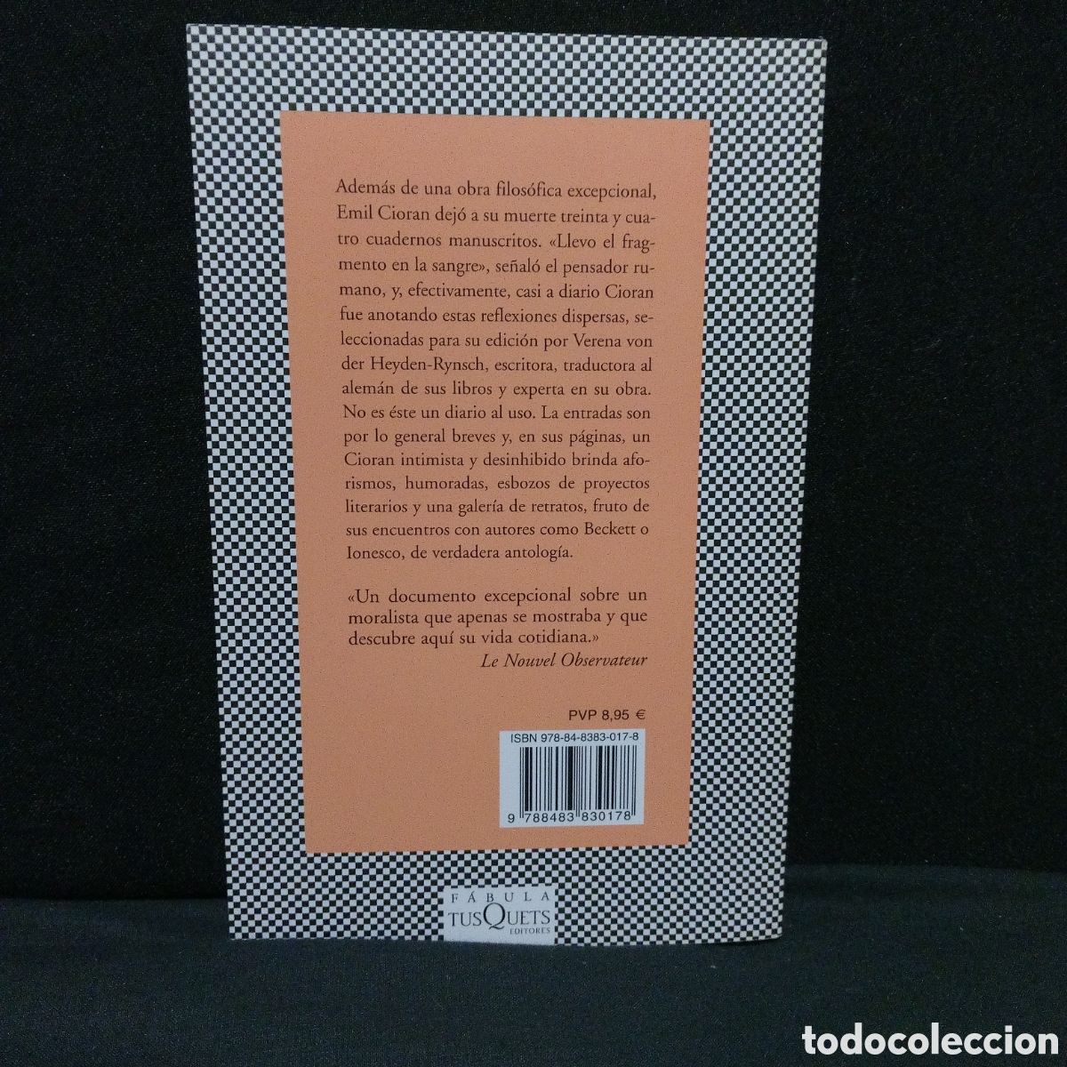 Libros de segunda mano: CUADERNOS (1957-1972) - E M CIORAN - TUSQUETS 2012 #8116 - Foto 2