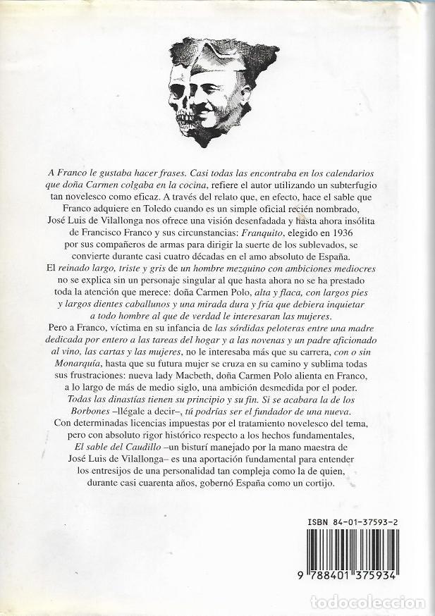 Libros de segunda mano: El sable del caudillo - de Villalonga, Jose Luis - Foto 2