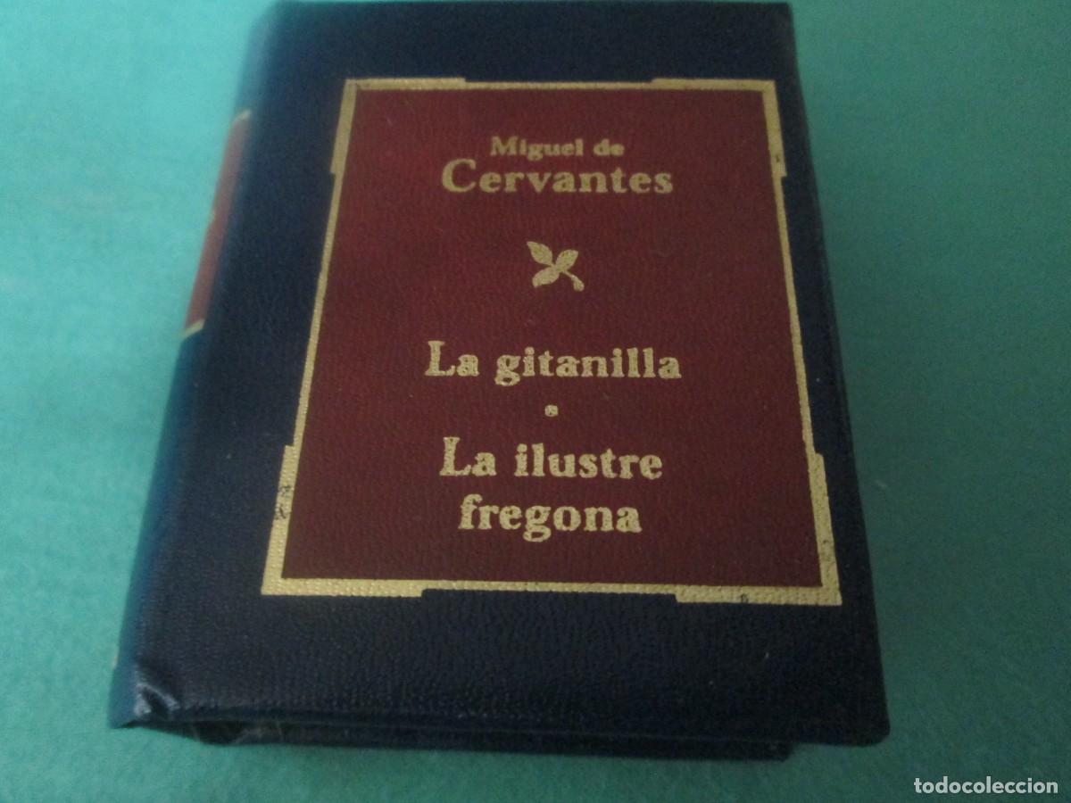 Libros de segunda mano: MINI LIBRO LA GITANILLA/LA ILUSTRE FREGONA CERVANTES PLANETA DAGOSTINI - Foto 1