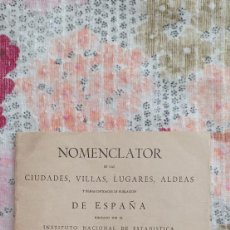 Libros de segunda mano: NOMENCLATOR DE LAS CIUDADES, VILLAS, LUGARES, ALDEAS. PROVINCIA DE AVILA-1950-BUEN ESTADO