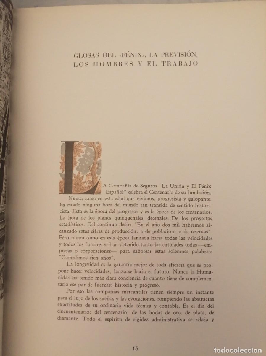 Libros de segunda mano: LA UNI&Oacute;N Y EL F&Eacute;NIX ESPA&Ntilde;OL: Primer centenario 1864-1964. - Foto 10