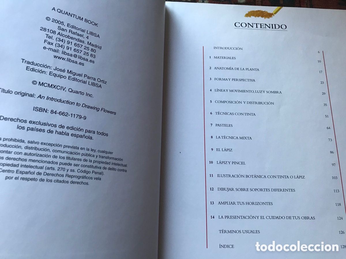 Libros de segunda mano: Dibujo de flores. Margaret Stevens. Libsa. Introducci&oacute;n - Foto 4