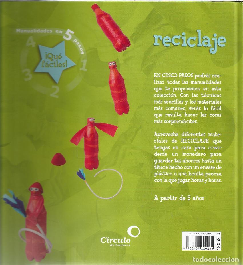 Libros de segunda mano: Reciclaje, manualidades en 5 pasos - Llimos, Anna - Foto 2