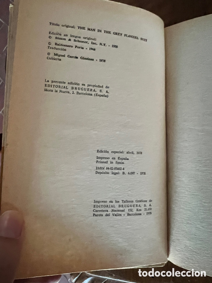 Libros de segunda mano: SLOAN WILSON / EL HOMBRE DEL TRAJE GRIS - Foto 2