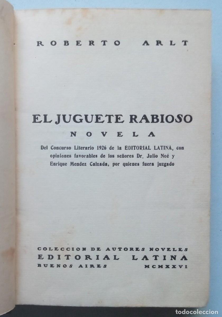 Libros de segunda mano: Arlt, Roberto - El Juguete Rabioso - Primera Edici&oacute;n - (1926) - Foto 1