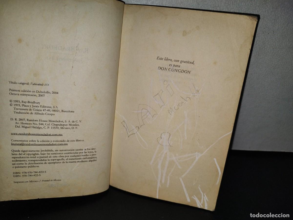 Libros de segunda mano: 78- FAHRENHEIT 451 - RAY BRADBURY - Foto 6