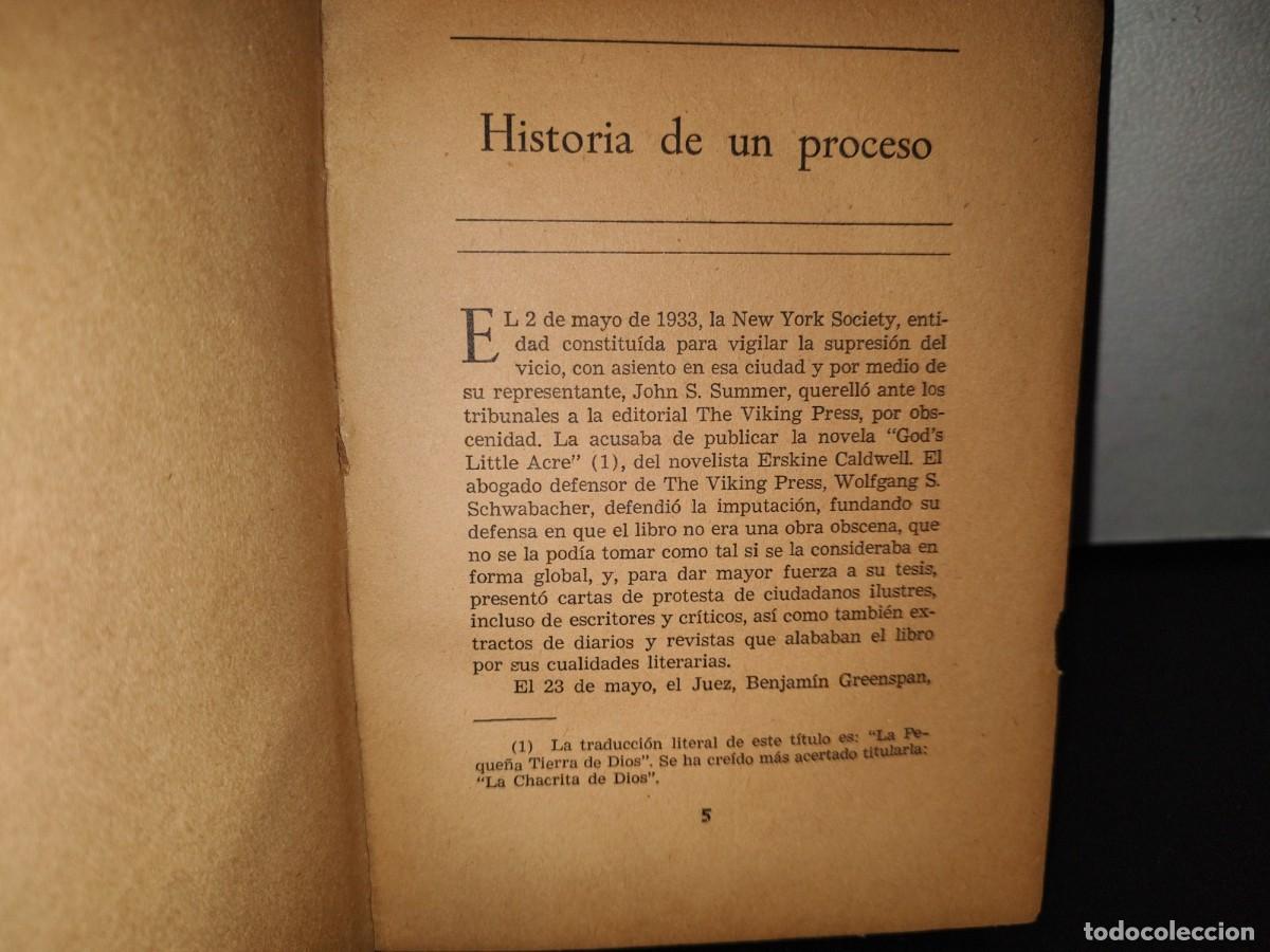 Libros de segunda mano: 78- LA CHACRITA DE DIOS - ERSKINE CALDWELL - 50S - Foto 3