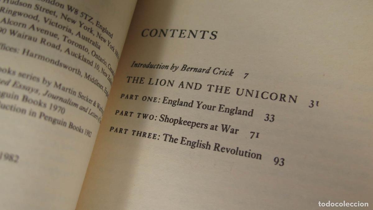 Libros de segunda mano: The Lion and the Unicorn. ORWELL - Foto 2