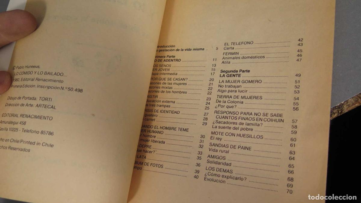 Libros de segunda mano: LO COMIDO Y LO BAILADO. Huneeus - Foto 2