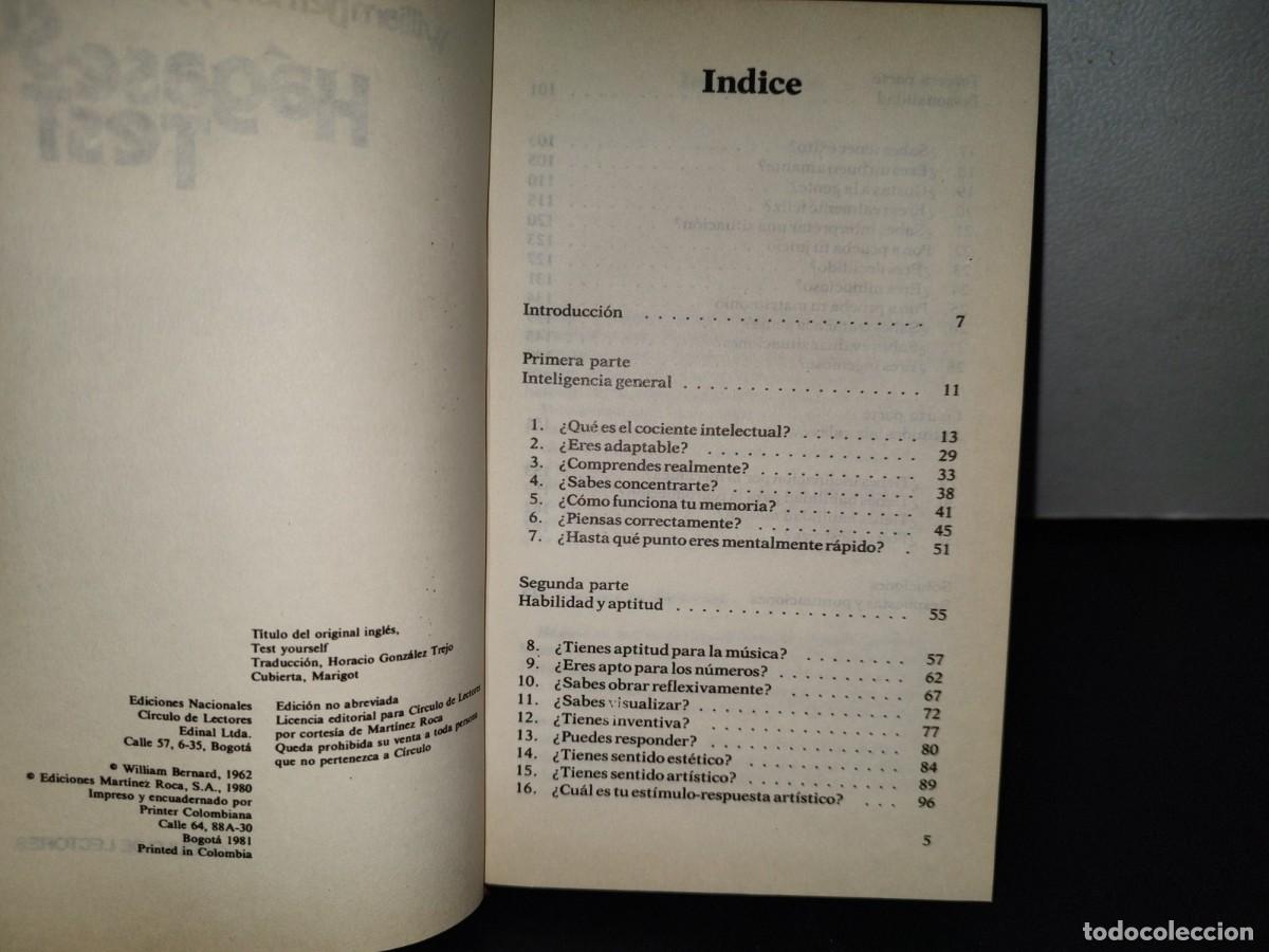 Libros de segunda mano: 87-2- H&Aacute;GASE SU TEST - WILLIAM BERNARD Y JULES LEOPOLD - Foto 4
