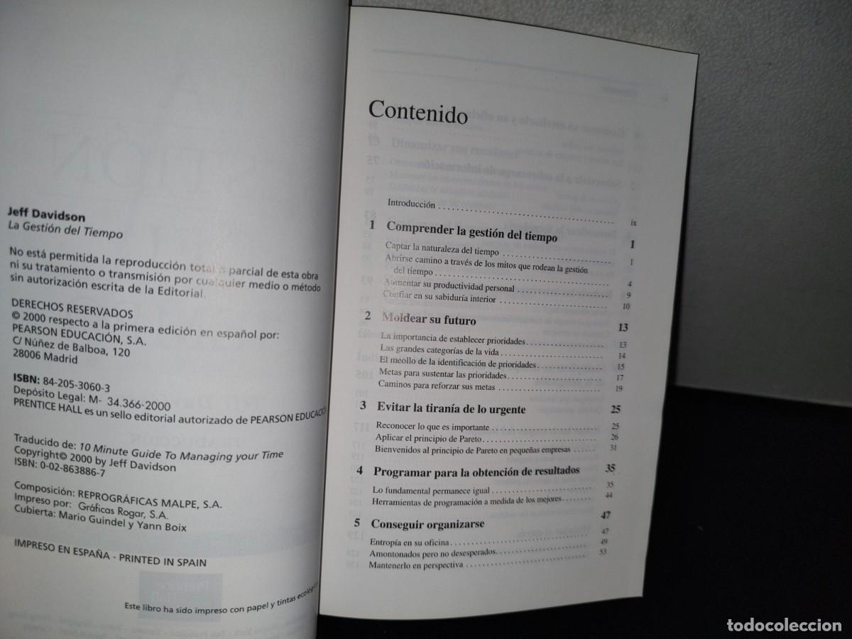 Libros de segunda mano: 87-2- LA GESTI&Oacute;N DEL TIEMPO - JEFF DAVIDSON - 2000 - Foto 6