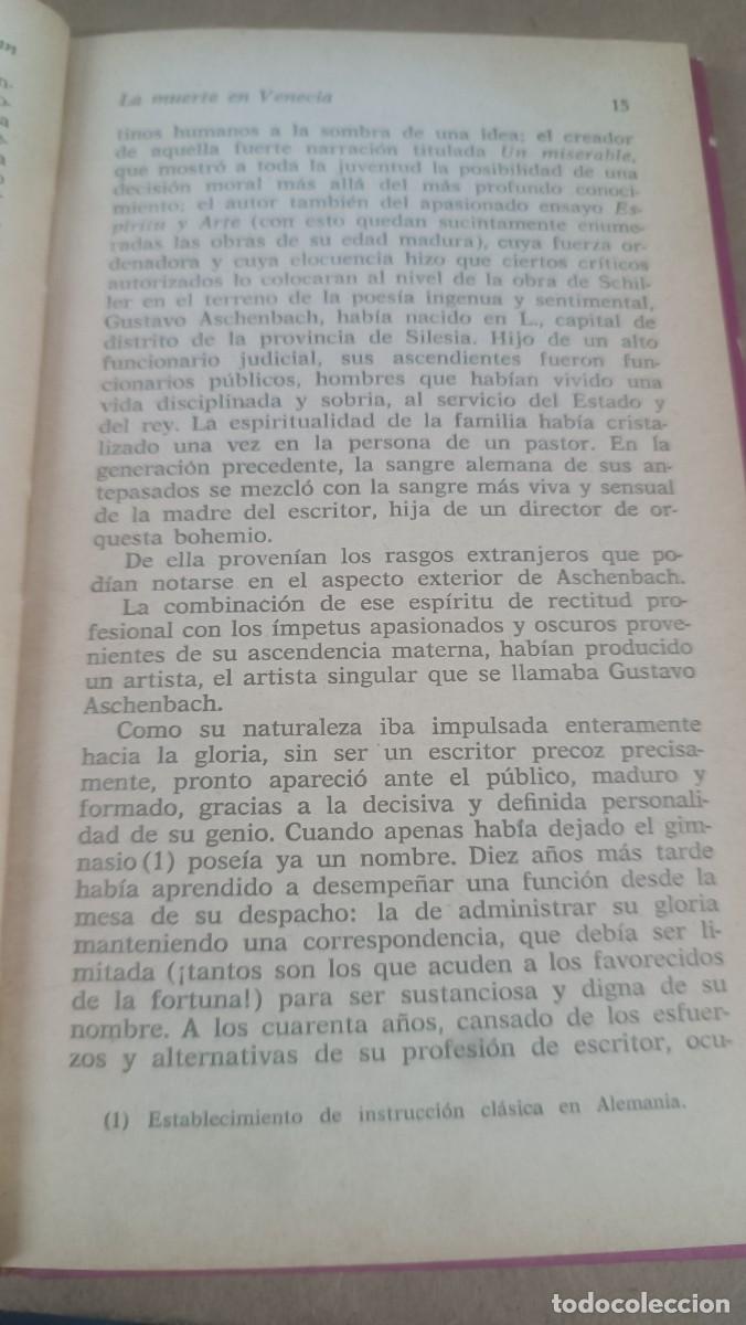 Libros de segunda mano: LA MUERTE EN VENECIA + LAS TABLAS DE LA LEY - THOMAS MANN. EDITORIAL PLANETA, 1971 REF 1804 - Foto 4