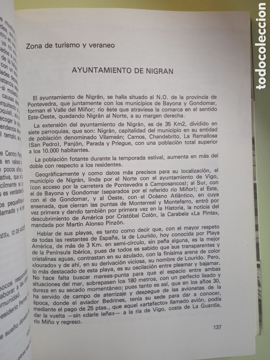 Libros de segunda mano: Nigr&aacute;n &rdquo; Perla de la Costa M&aacute;gica &rdquo;. GALICIA. - Foto 7
