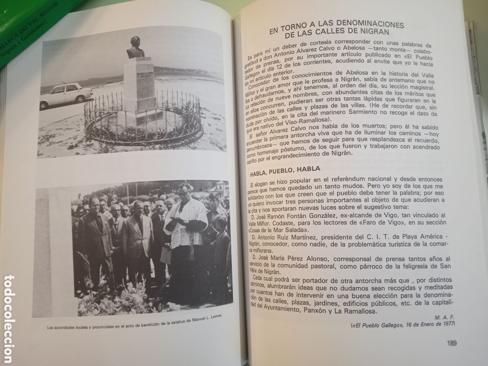 Libros de segunda mano: Nigr&aacute;n &rdquo; Perla de la Costa M&aacute;gica &rdquo;. GALICIA. - Foto 9